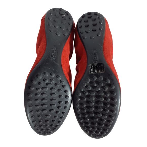 Tod's Embellished Red Ballet Shoes Size EU 36 / US 6 - Picture 6 of 6